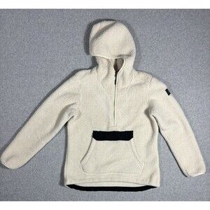 The North Face Campshire Women’s Sherpa Jacket Cream Pullover Hoodie Size Medium